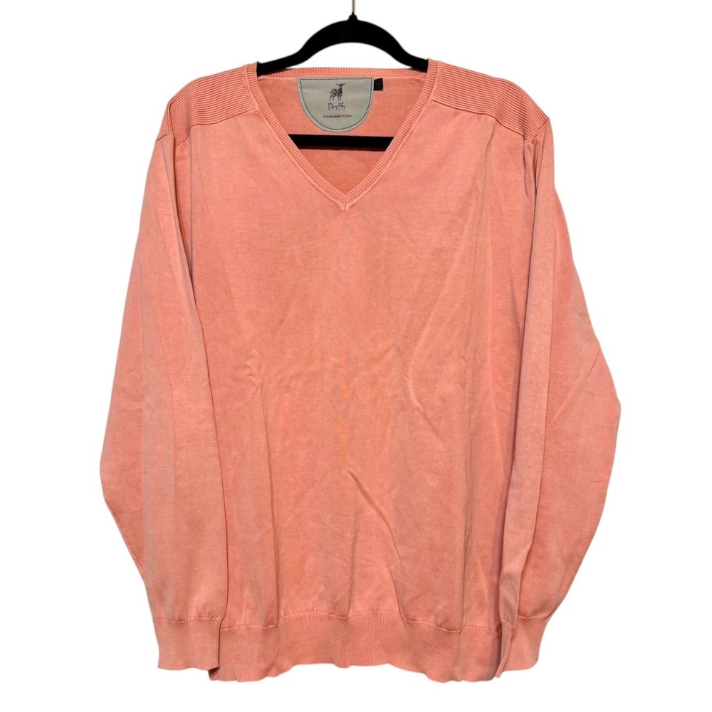 Raffi Stonewash Cotton Quiet Luxury Sweater‎ Men XXL Classic Old Money Preppy